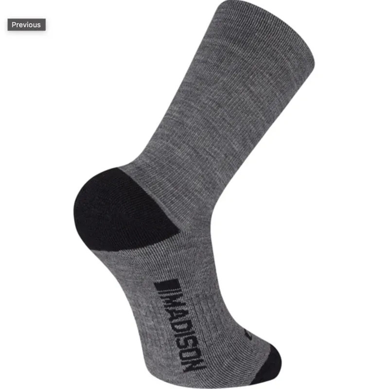 Madison Isoler Merino Deep Winter Socks Grey-1